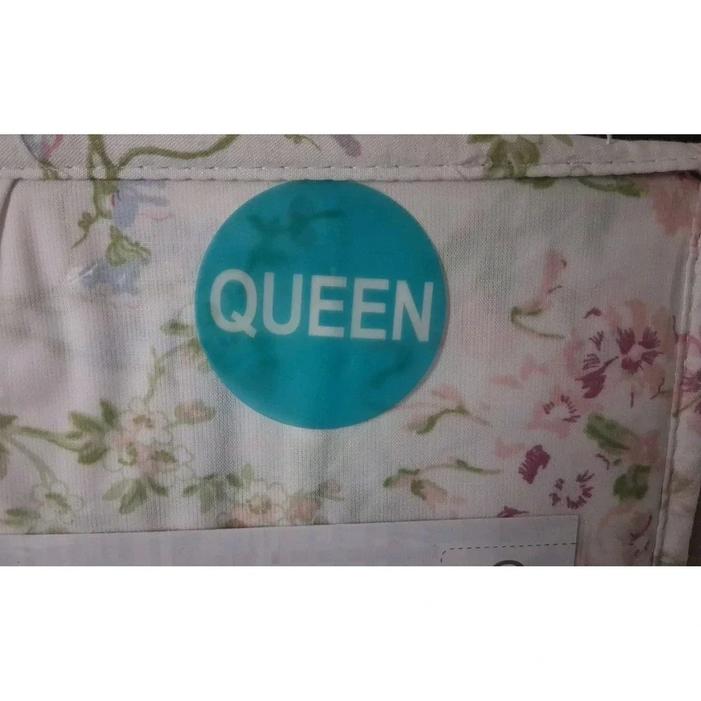 NIP Rachel Ashwell Farmhouse Queen Floral Sheet Set Cream Pink Green Blue Purple